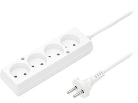 Przedłużacz 4 gniazda bez uziemienia 1.5m