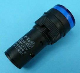 12V AC/DC 19mm BLUE KONTROLKA LED