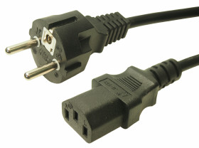 Power Cable Assembly złącze A: CEE 7/7 złącze B: IEC C13 2.5m 10 A 250 V 1mm2 Czarny