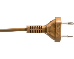 Sznur przyłączeniowy z wyłącznikiem SP/W-190cm złoty SP/W-190/2X0,5/-ZLO YNS10000504