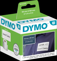S0722430 DYMO labels for LabelWriter, 54 x 101 mm