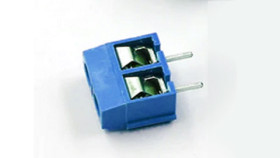 Blok terminal voor printmontage 2 blauw 5mm