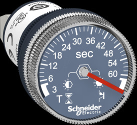 XB5DTB23 Timer, time-lag relay for front mounting, Harmony XB5, 24 V DC