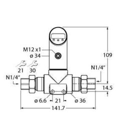 Turck Przełącznik 1 szt. PS010D-502T-LI2UPN8X-H1141 0 bar do 10 bar
