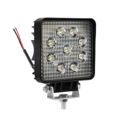 Lampa LED halogen 9x3W 12V-24V robocza kwadrat 117x117x45mm