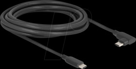 81195 Active USB 3.1 cable, C plug > angled plug, 3 m