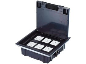 Puszka podłogowa (floorbox) 6M (45x45) regulowana głębokość, do podłogi technicznej (wylewka opcjonalnie) PP005