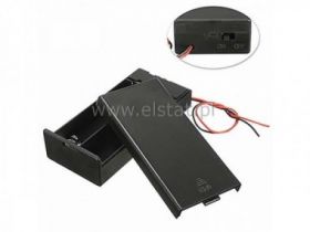 Koszyk na baterie 2x 18650 z pokrywką i wyłącznik