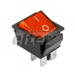 Przeł. kołys. podśw. duży ON-OFF AC czerwony