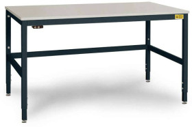 Manuflex LC3038.7016 ESD Stół roboczy ESD CANTOLAB Special z płytą melaminową, szer. X gł. X wys. = 1250 x 800 x 752-952