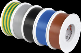 VDE electrical insulating tape, 10 m, 19 mm, pack of 5