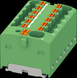 1046965 PTFIX distributor block, 4/12x1.5, green