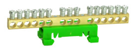 PE15 kolor zielony 15x16mm2 Listwa zaciskowa uziemiająca MAD0015G15