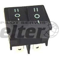 Przełącznik kołyskowy mały 2xON-OFF-ON czarny 6pin