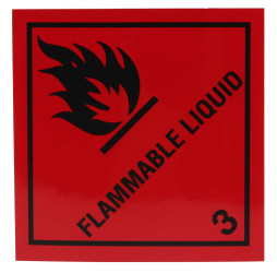 Etykieta bezpieczeństwa opis Flammable tekst Flammable Liquid