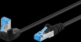 51555 Network cable Cat.6a S/FTP angled / straight, 0.25 m