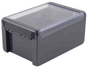 Obudowa Poliwęglan V0 szerokość zew. 125 mm długość zew. 191 mm wys. zew. 90 mm Bopla IP66, IP68 Szary grafitowy