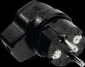 919.171 Solid rubber plug, type F – CEE 7/4, 16 A, black