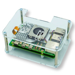 Obudowa akrylowa do Raspberry Pi 5 zgodna z dyskiem NVMe od Pineberry Pi