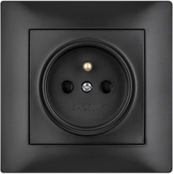 Gniazdo pojedyncze z uziemieniem VCX LC 13 Czarny