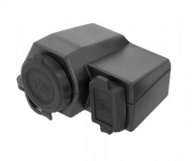 GNIAZDO ZAPALNICZKI 12V 5V USB 2W1