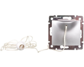 VALENA Przycisk jednobiegunowy z cięgnem aluminium 770119