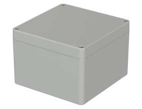 PC enclosure, (L x W x H) 122 x 120 x 85 mm, light gray (RAL 7035), IP66, 02227094