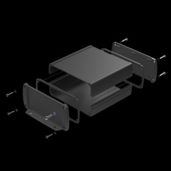 Teko - seria TEKAM (TEKAM-31L.9) - półotwarta obudowa aluminiowa (110 x 105,9 x 45,8 mm)