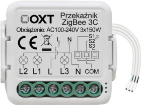 Moduł OXT mini przekaźnik 3 obwody ZigBee TUYA