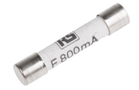 Bezpiecznik 800mA 6.3 x 32mmF 500V ac RS PRO