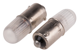 Lampka kontrolna Pomarańczowy 100/120V BA9s długość 28mm