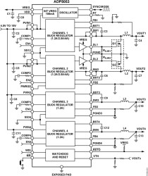 Integrated Power Solution with Quad Buck Regulators and Supervisory Circuits