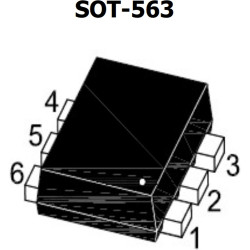 Diotec Semiconductor P channel, AEC-Q101 qualified FET, -20 V, -1 A, SOT-563, MDE001P020-AQ