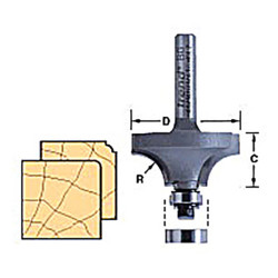 Trend 46/115 x 1/4 TCT Bearing Guided Ovolo &amp; Round Over 1.6mm Radius