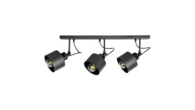 Lampa Loft Abi P3 Czarna 3Xe27 Plafon