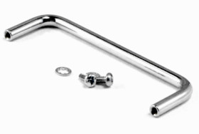 Handle, straight, steel, (L x W x H) 44 x 102 x 10 mm, gray, M286-6