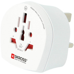 Skross 1.500225-E Travel Adapter CA W to UK Reliable for 220&#x2B; Devices