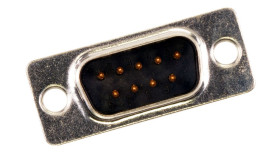 Złącze D-Sub 9-pinowe Wtyk Proste Montaż lutowniczy raster 2.84mm