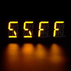 Adafruit 0.54" Quad Alphanumeric FeatherWing Display - Yellow