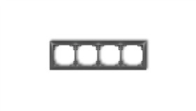 Deco Ramka Uniwersalna Poczwórna Z Tworzywa Deco Soft Grafitowy 11Drso-4