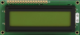 DEM 16216 SYH-LY LCD module, 2x16, H:5.6mm, ge/gn, w.Bel.