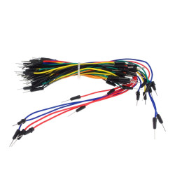 Przewody M-M różnokolorowe do płytek stykowych - 65 szt.