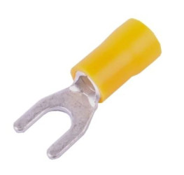Końcówka widełkowa izolowana 6 M5 żółta 100szt SGE KWY5