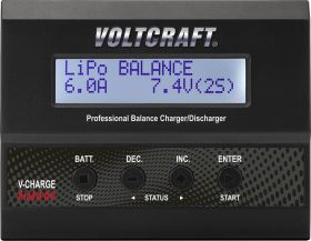 Ładowarka modelarska wielofunkcyjna VOLTCRAFT V-Charge 60 DC 6 A LiPo, LiIon, LiFePO, LiHV, NiCd, NiMH, Akumulator ołowi