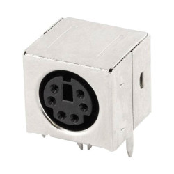 econ connect MDIOB6G Mini DIN Connector 6 pins black horizontal mount