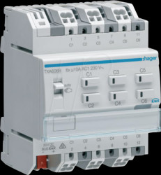 TXA606B Switching/blind actuator, 6/3-gang, KNX easy, 10 A
