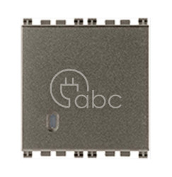 Przycisk dzwonkowy, NO, 10 A, 2M, srebrny ciemny, 19008.2.M