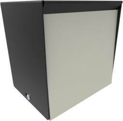 Steel enclosure, (L x W x H) 76 x 102 x 102 mm, gray (RAL 7046), IP32, 1454J