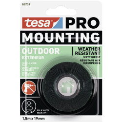 tesa 66751-00000-00 PRO Mounting Outdoor Tape 1.5m x 19mm waterproof UV resist