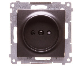 Simon 54 Gniazdo pojedyncze b/u 16A IP20 antracyt DG1Z.01/48